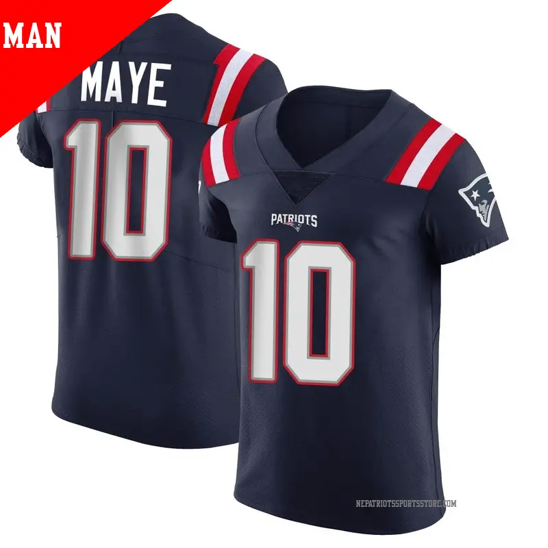Men s 10 Drake Maye New England Patriots Elite Navy Team Color Vapor Untouchable Jersey