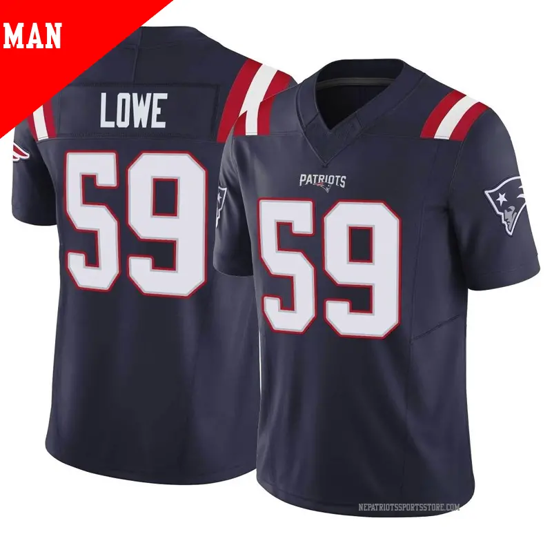 Men's ＃59 Vederian Lowe New England Patriots Limited Navy Vapor F.U.S.E. Jersey