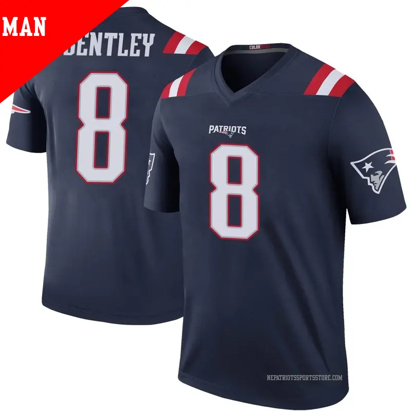 Men s 8 Ja Whaun Bentley New England Patriots Legend Navy Color Rush Jersey
