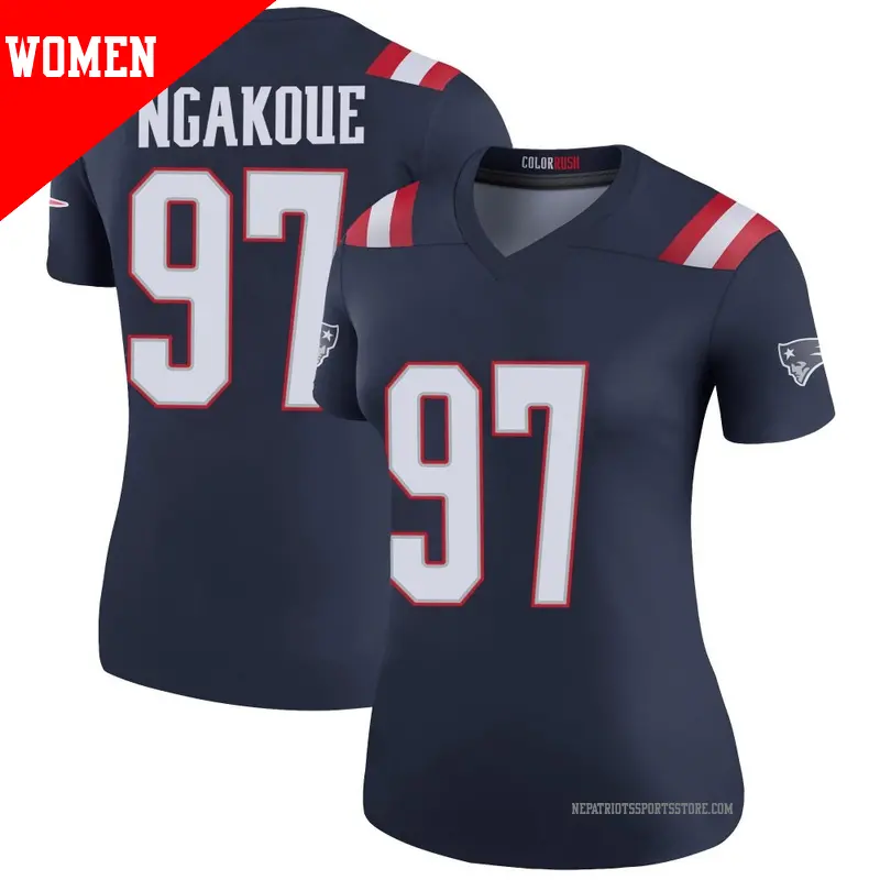 Women s 97 Yannick Ngakoue New England Patriots Legend Navy Color Rush Jersey